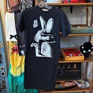 McQ by Alexander McQueen Black Graphic Dress